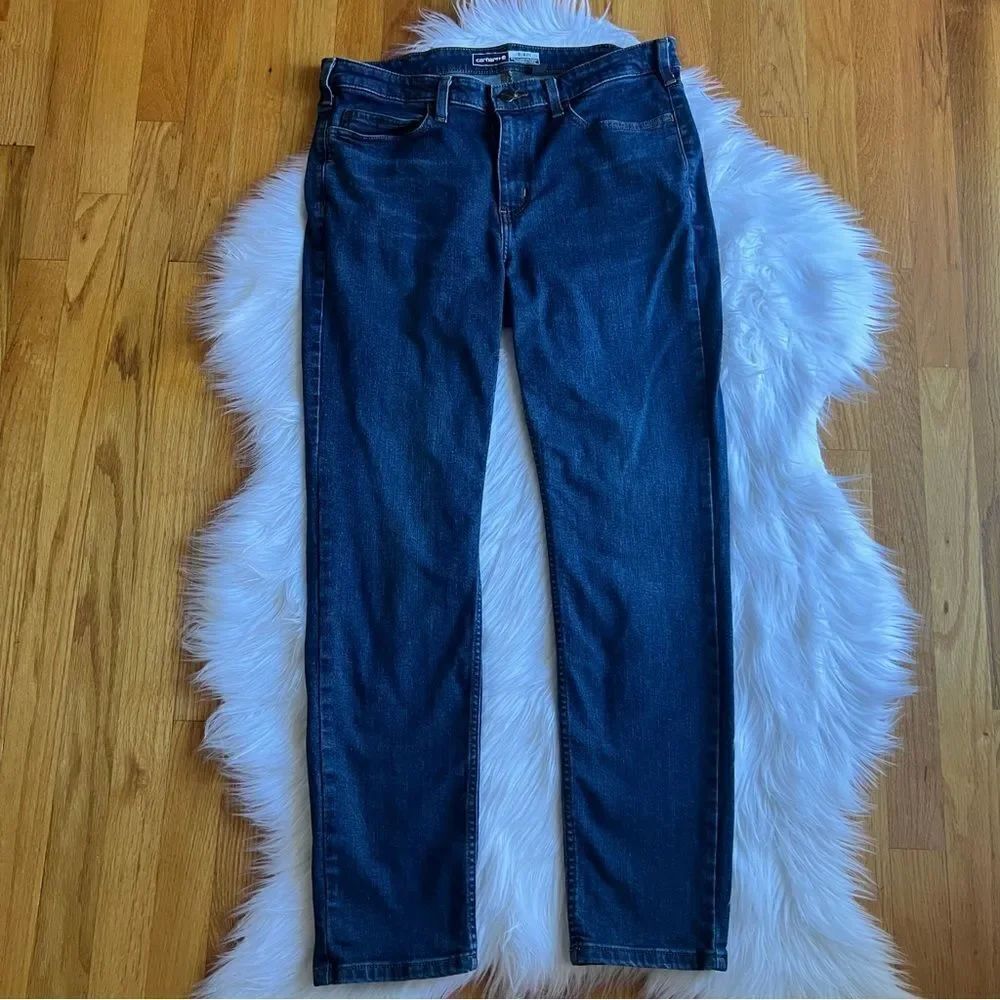 Women’s Carhartt Jean High Rise Slim Fit Size 12 High Waisted